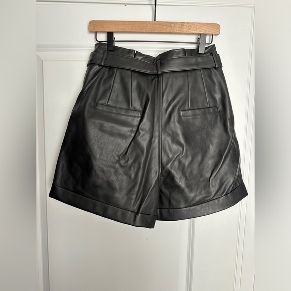 Express Faux Leather Extremely High Rise Shortie - Picture 2 of 3
